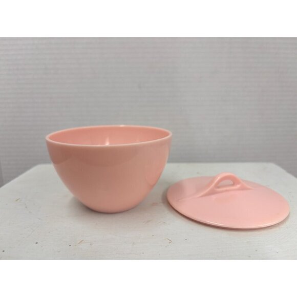 Vintage MELMAC Pink Creamer and Sugar Bowl Canadian Melamine Mid-century Canada - Picture 3 of 9